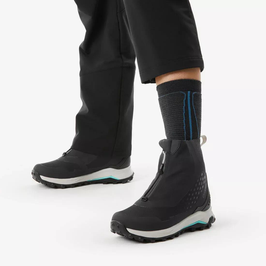 ASPHALT BLUE Warm hiking socks, SH500 Mountain Mid, No Color, large image number 7