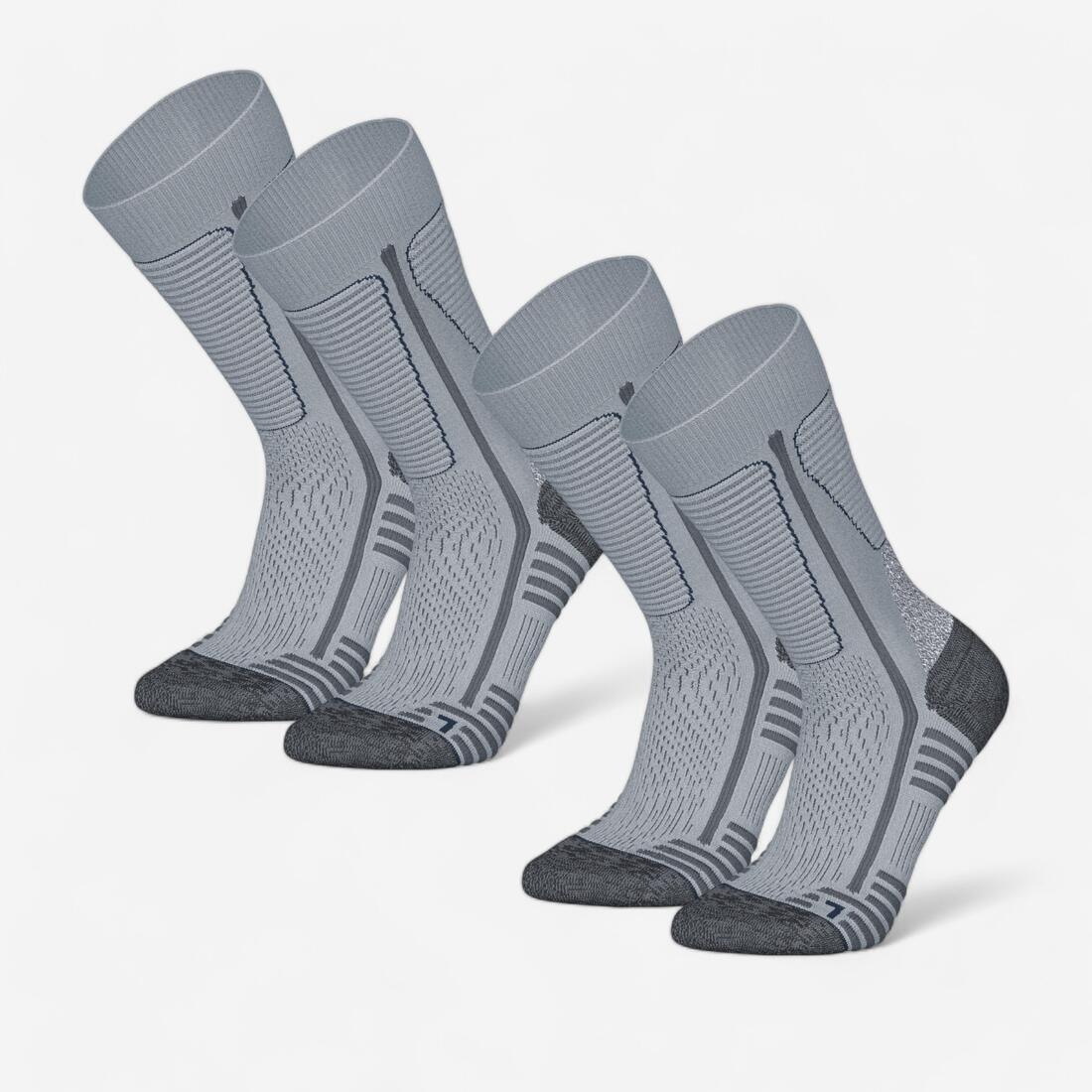 Warm Hiking Socks - SH500 Mountain Mid, Grey, 5401_000, medium