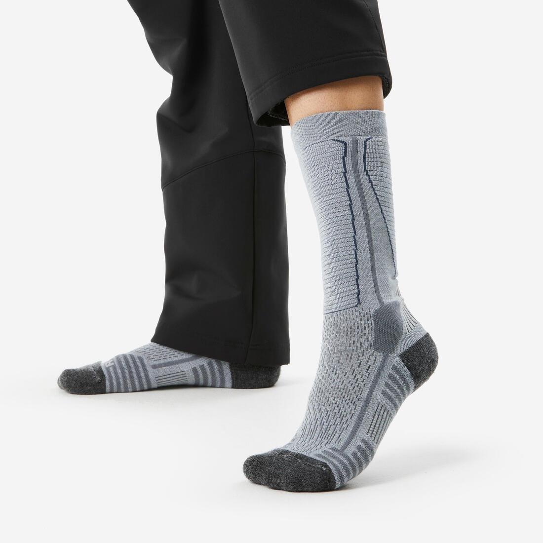 Warm Hiking Socks - SH500 Mountain Mid, Grey, 5401_000, large image number 6
