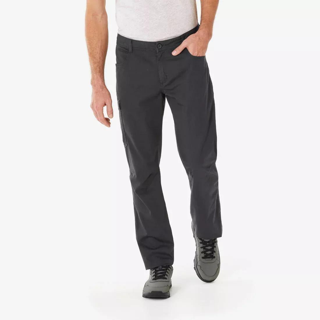 Men Hiking Trousers - NH100, Grey, No Color, large image number 0