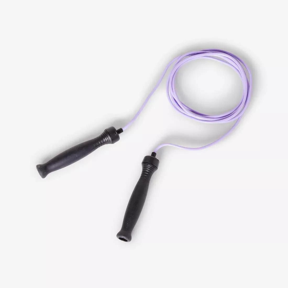 Unisex Skipping Rope - 500 Rubber, Purple, No Color, large image number 0