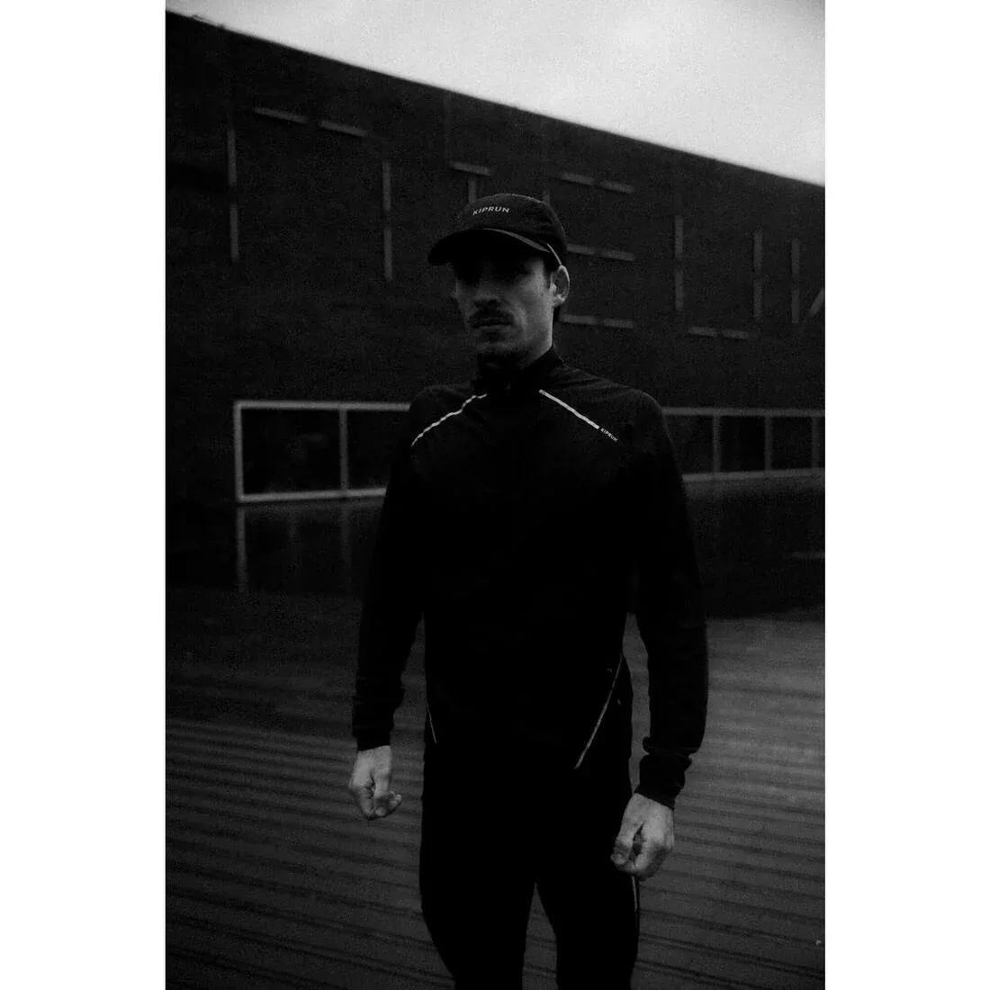 Adults Running Cap - Kiprun Water Repellent 5 Panels, Black, No Color, large image number 11