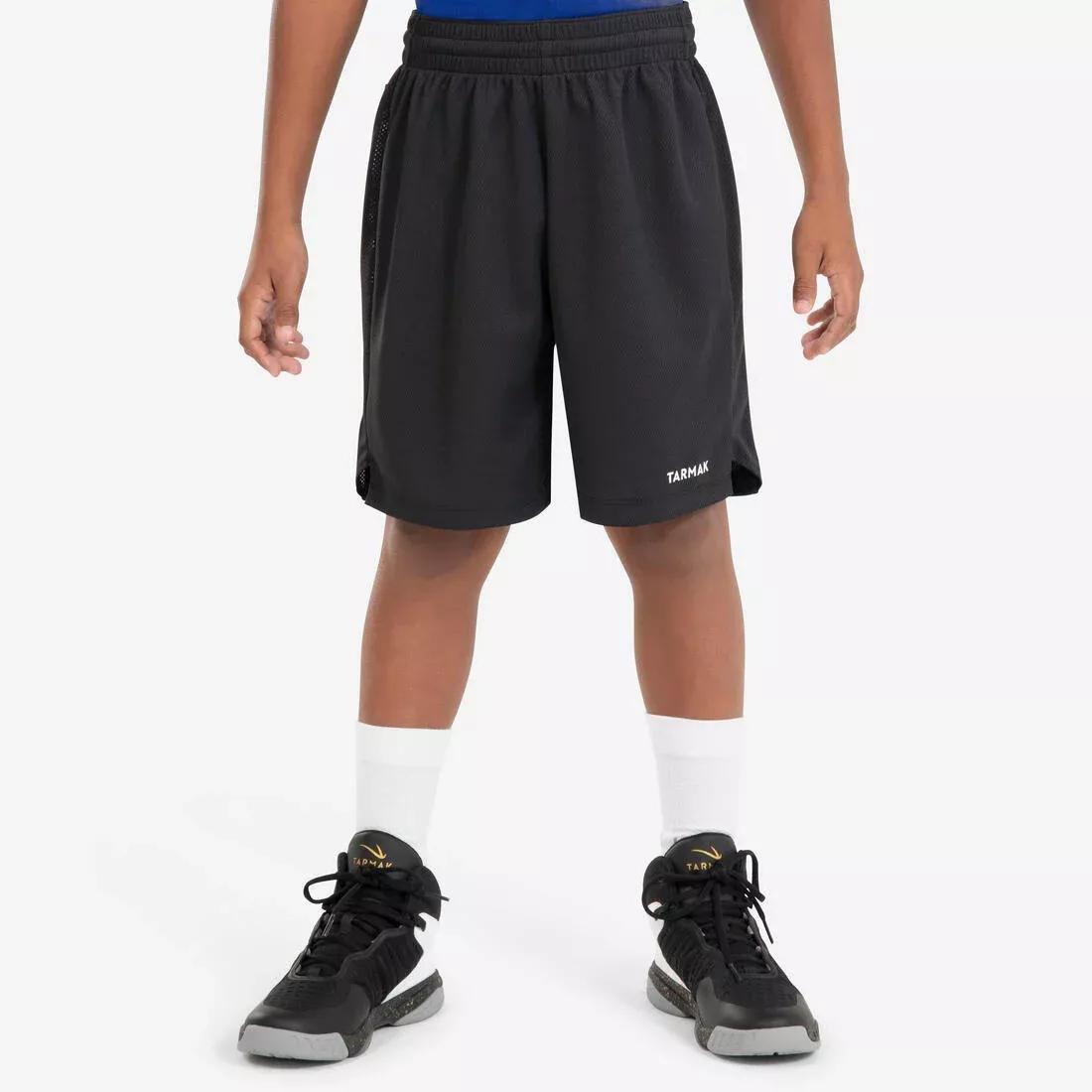 Kids Unisex Basketball Shorts - Sh500, Black, , large image number 0