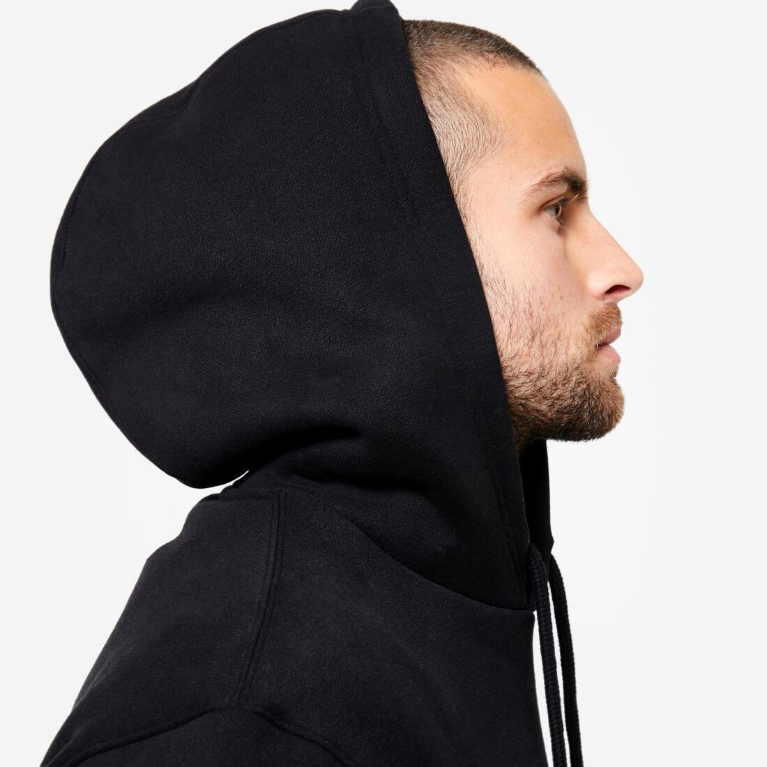 DOMYOS--SWEAT HOOD 520 WARM M BLACK, , large image number 2