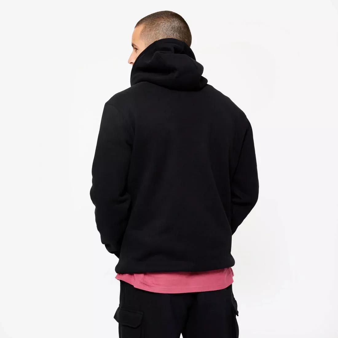 DOMYOS--SWEAT HOOD 520 WARM M BLACK, , large image number 3