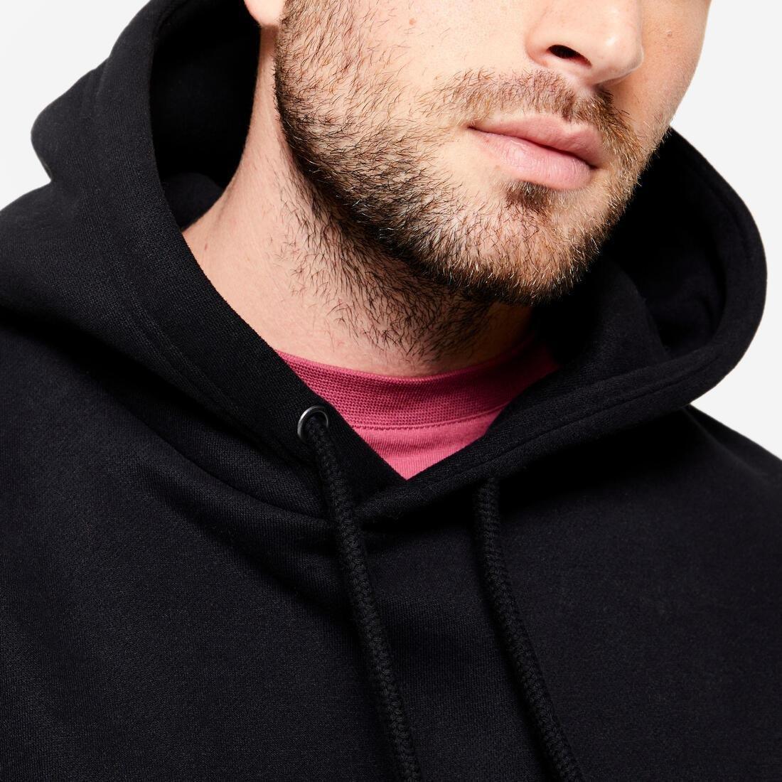DOMYOS--SWEAT HOOD 520 WARM M BLACK, , large image number 4