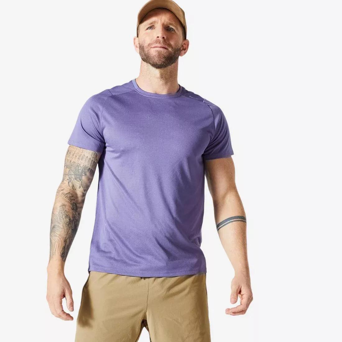 Men Regular Crew Neck Breathable Fitness T-Shirt, Black, , large image number 7