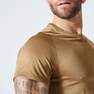 DOMYOS - Men Regular Crew Neck Breathable Fitness T-Shirt, Black