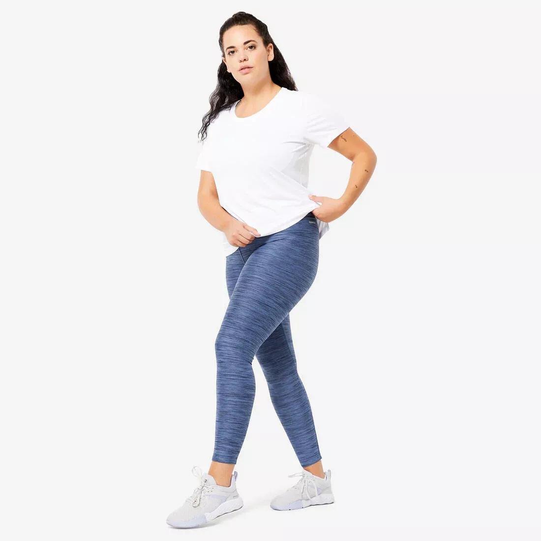 COMET BLUE Women's High-Waisted Cardio Fitness Leggings, No Color, large image number 4