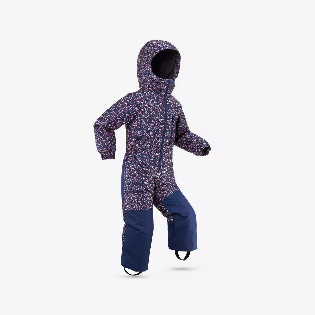 Kids Unisex Warm And Waterproof Ski Suit - 100 Leopard, Navy, 5401_000, medium