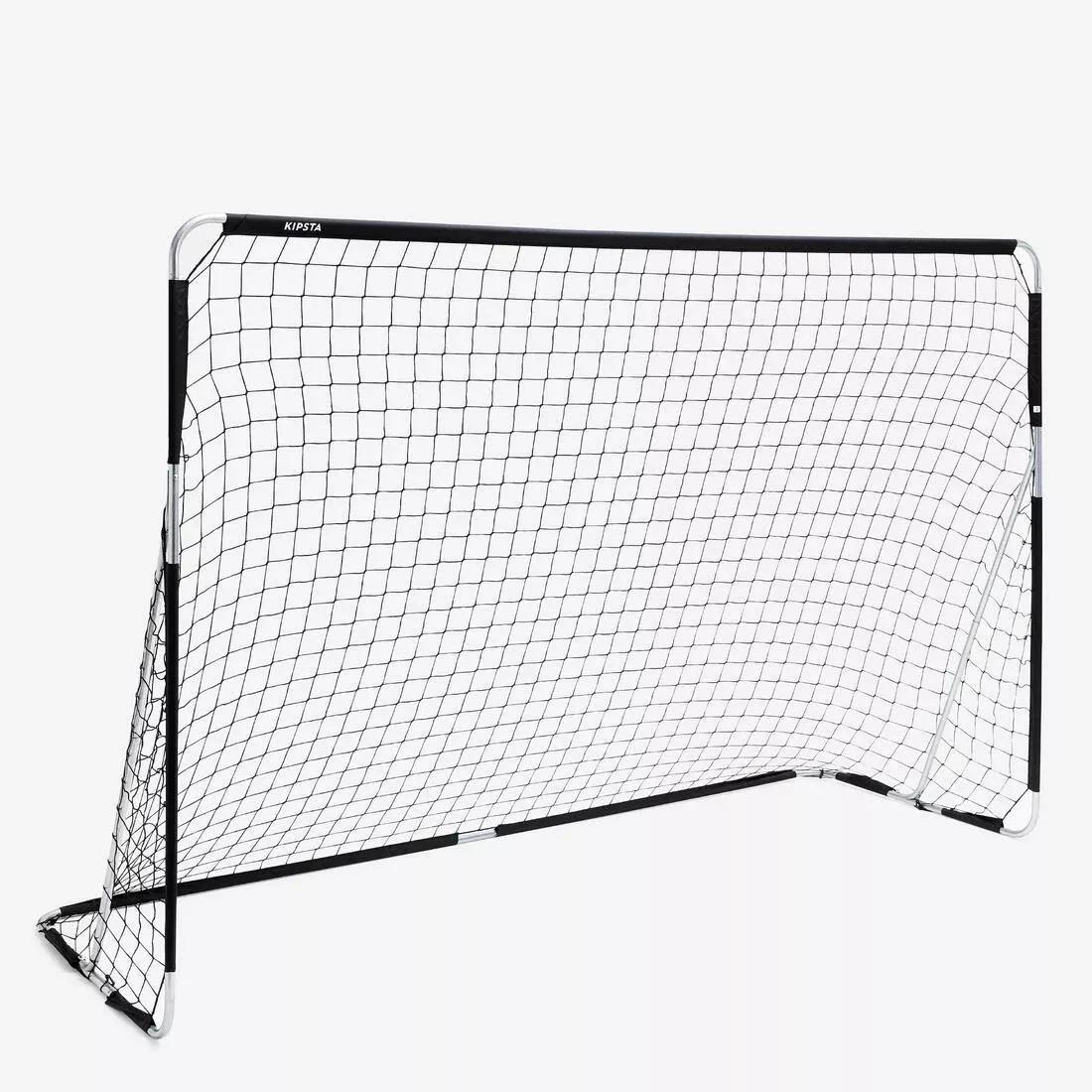 Football Goal Basic Goal - Size L Galvanised Steel, Black, 5401_000, large image number 0