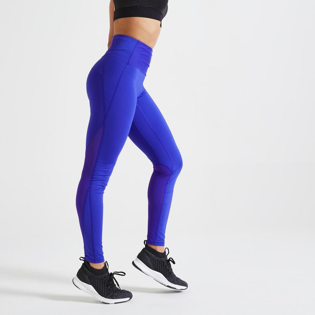 Women Shaping Fitness Cardio High-Waisted Leggings, Purple, No Color, large image number 1