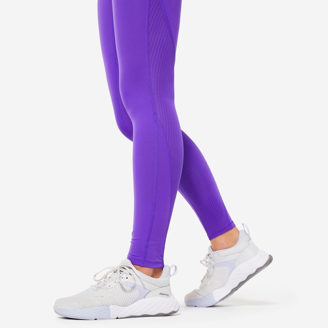 Women Shaping Fitness Cardio High-Waisted Leggings, Purple, No Color, large image number 3