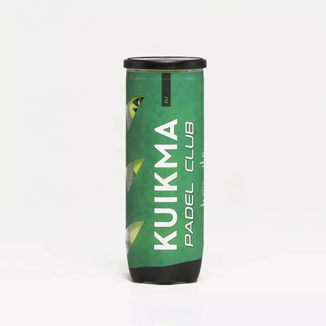 Set of 3 Padel Balls, Yellow, No Color, medium