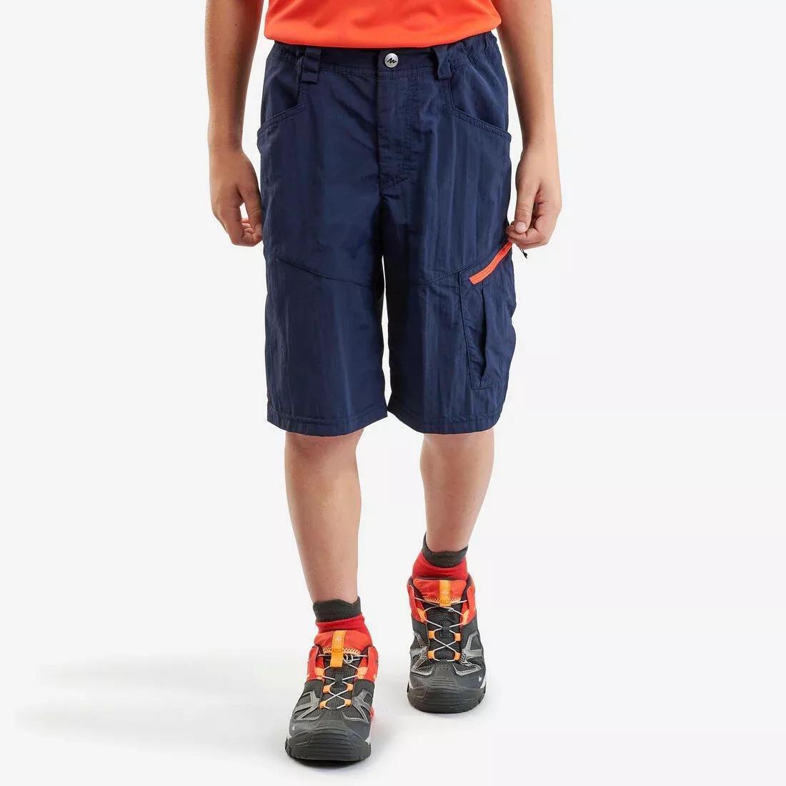 Kids Unisex Hiking Shorts - 7-15 Years - MH500, Brown, No Color, medium