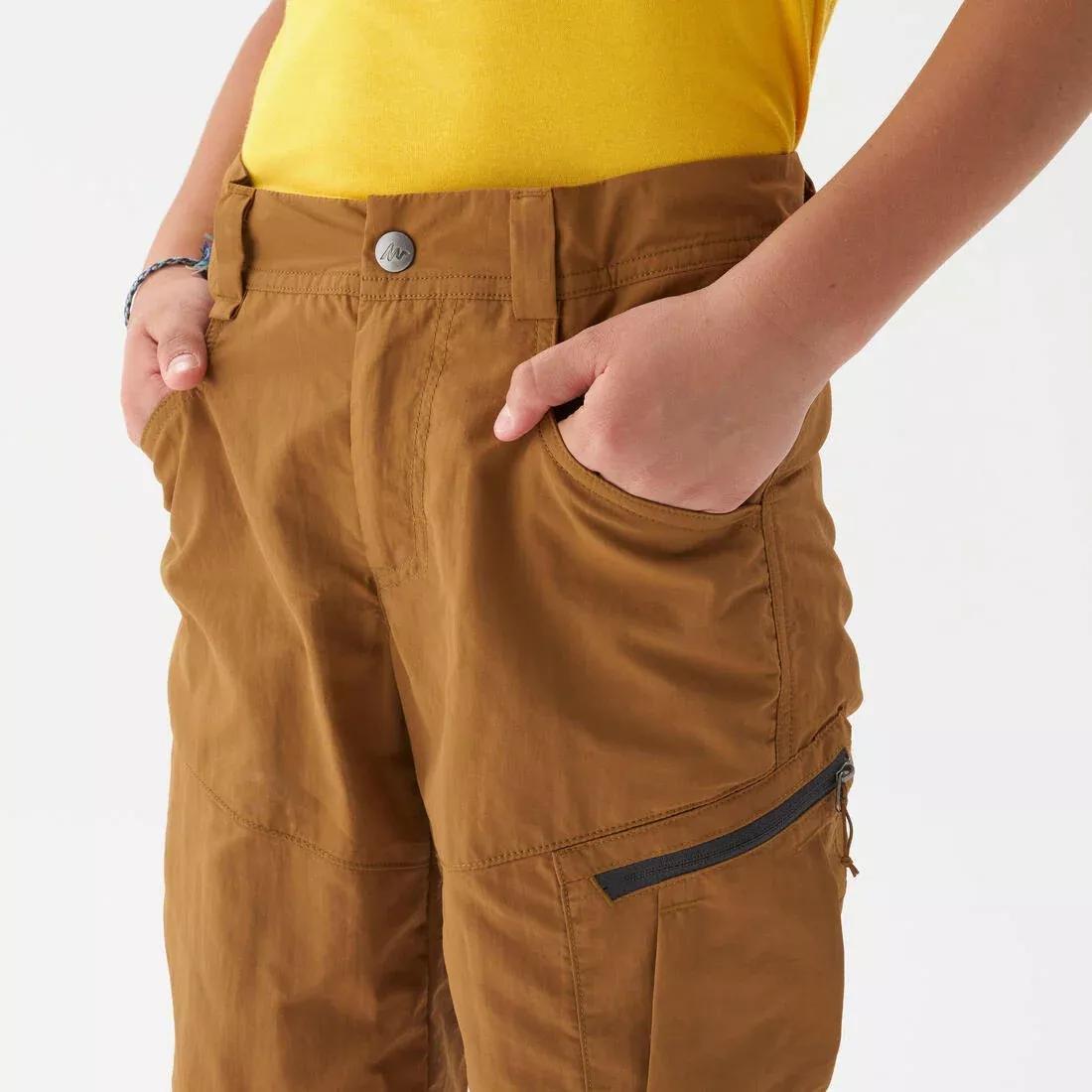 Kids Unisex Hiking Shorts - 7-15 Years - MH500, Brown, No Color, large image number 12