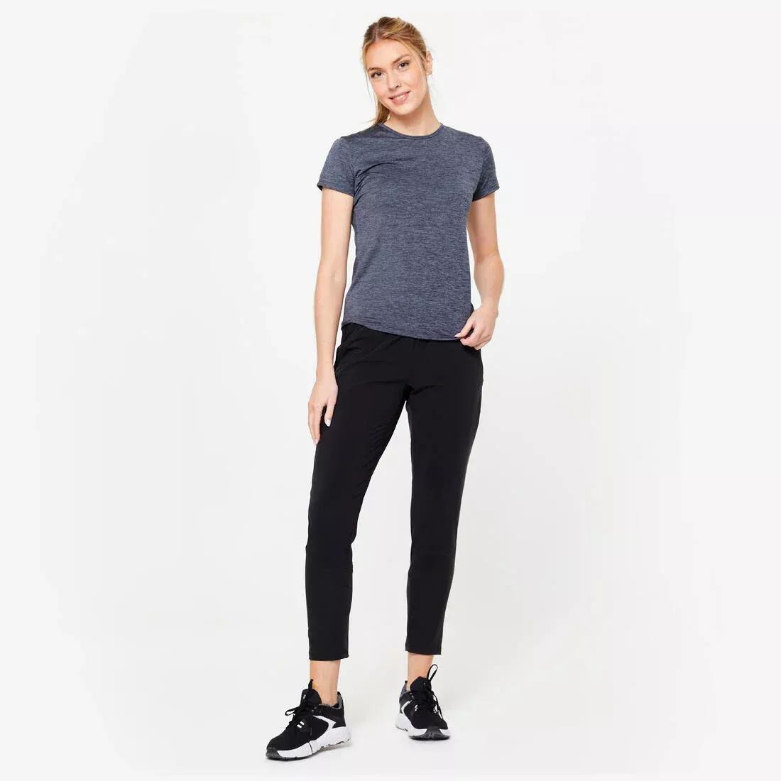 Women Short-Sleeved Cardio Fitness T-Shirt, Black, , large image number 11