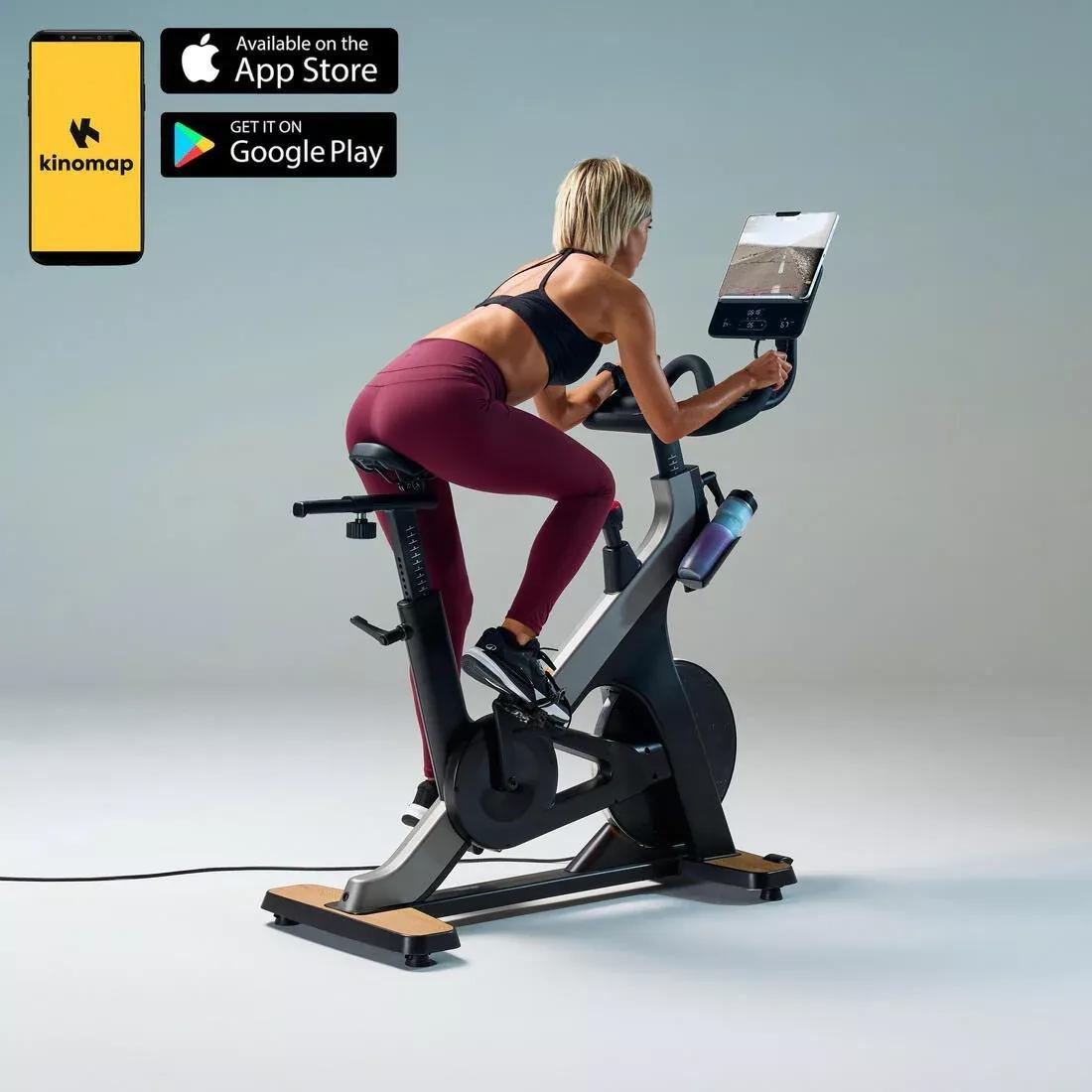 Connected Exercise Bike - Training Bike 900 (with Decathlon Warranty), No Color, large image number 1