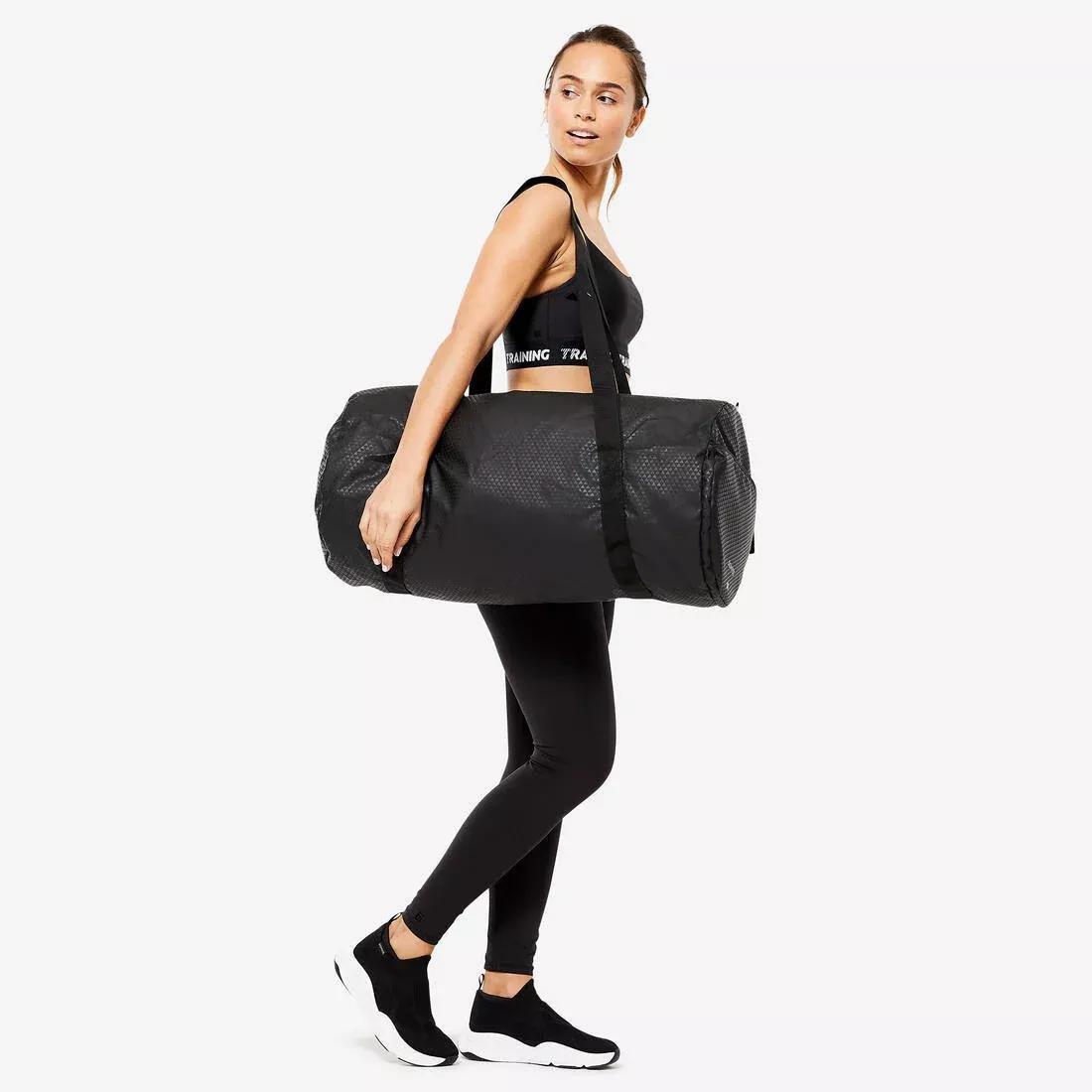 DOMYOS--FITNESS BAG FOLD 50 L BLACK, 5401_000, large image number 2
