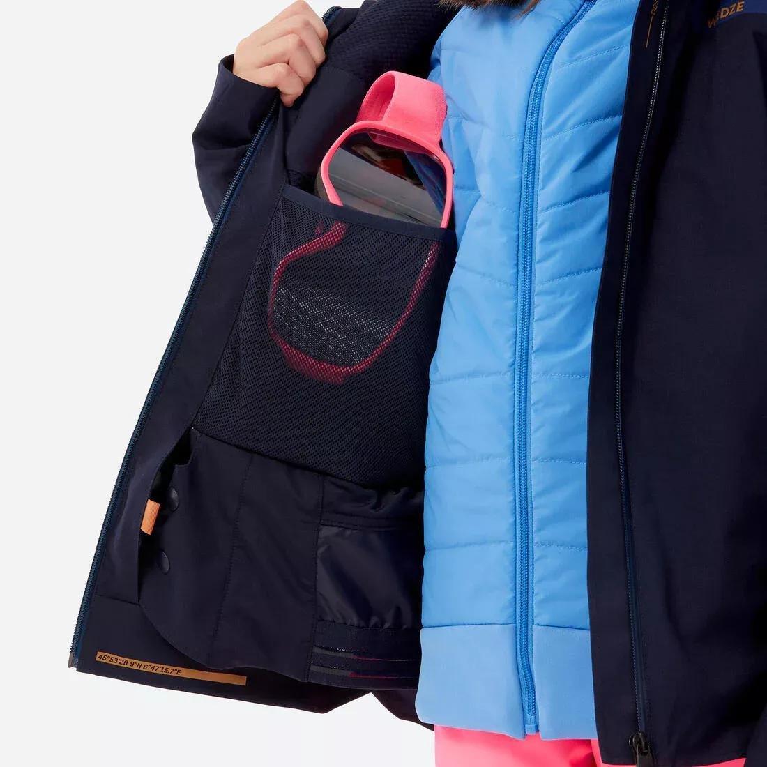 PEBBLE BEIGE Girls' warm and waterproof ski jacket, 8-14 years, 900, No Color, large image number 6