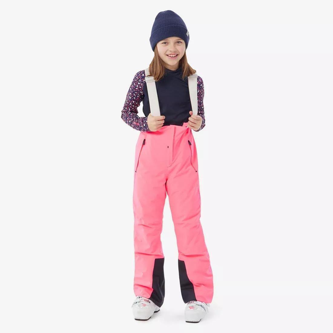 FLUO CRIMSON Kids' warm and waterproof ski trousers PNF 900, , large image number 0