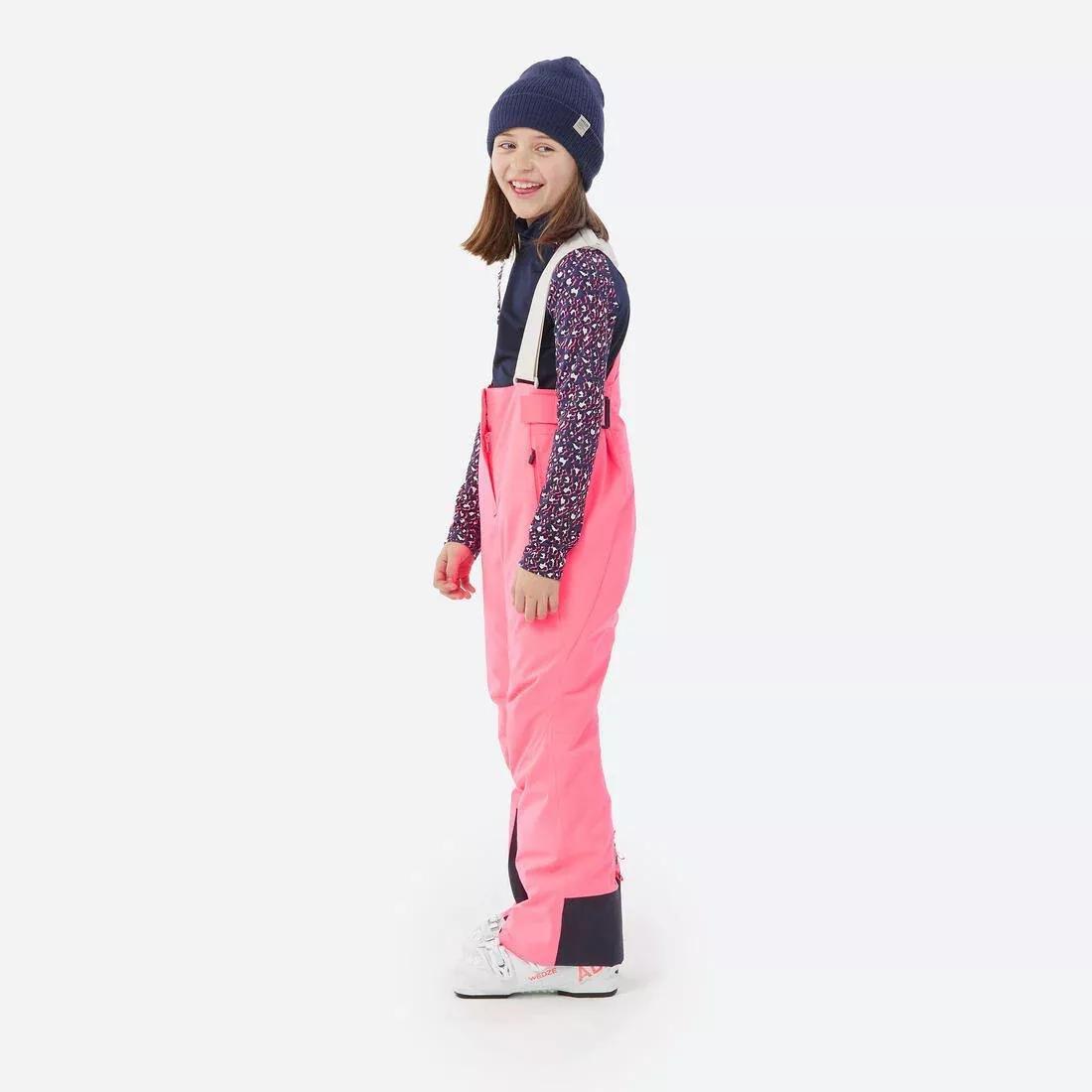 FLUO CRIMSON Kids' warm and waterproof ski trousers PNF 900, , large image number 4