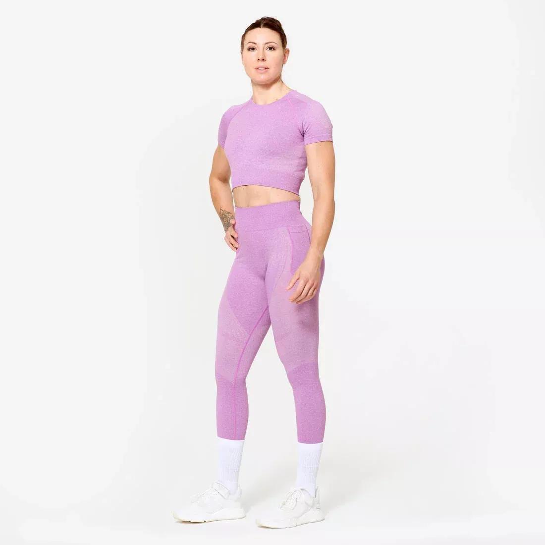 DOMYOS--FTI 900 SEAMLESS PINK, No Color, large image number 3