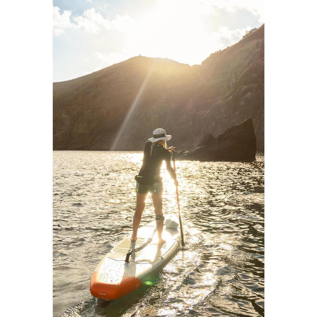Inflatable Stand up paddle board exploration 12&rsquo;6 (up to 140 kg) - 500, Green, No Color, medium