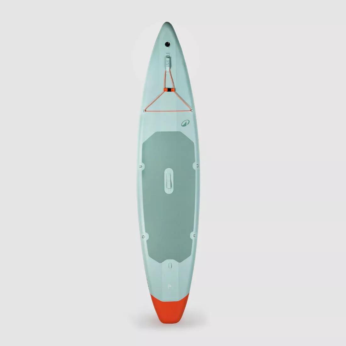 Inflatable Stand up paddle board exploration 12&rsquo;6 (up to 140 kg) - 500, Green, No Color, large image number 4