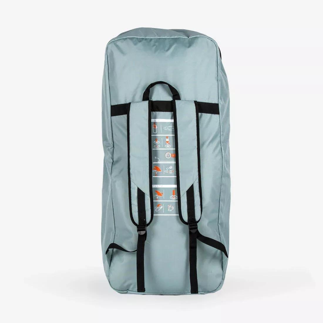 Inflatable Stand up paddle board exploration 12&rsquo;6 (up to 140 kg) - 500, Green, No Color, large image number 8