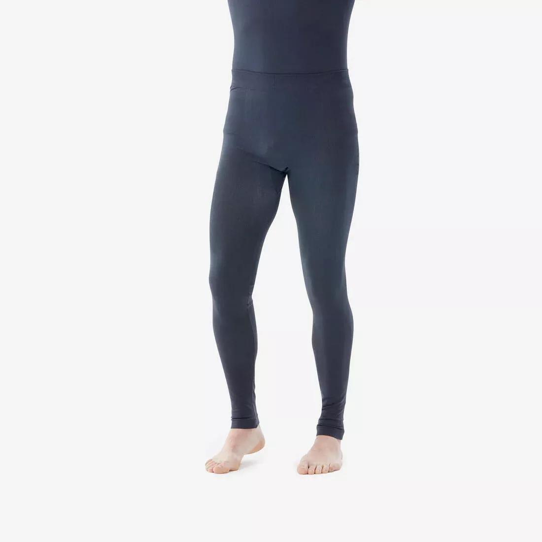 Men's seamless base layer bottoms, Dark grey, No Color, medium