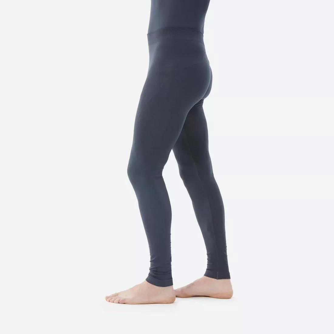 Men's seamless base layer bottoms, Dark grey, No Color, medium