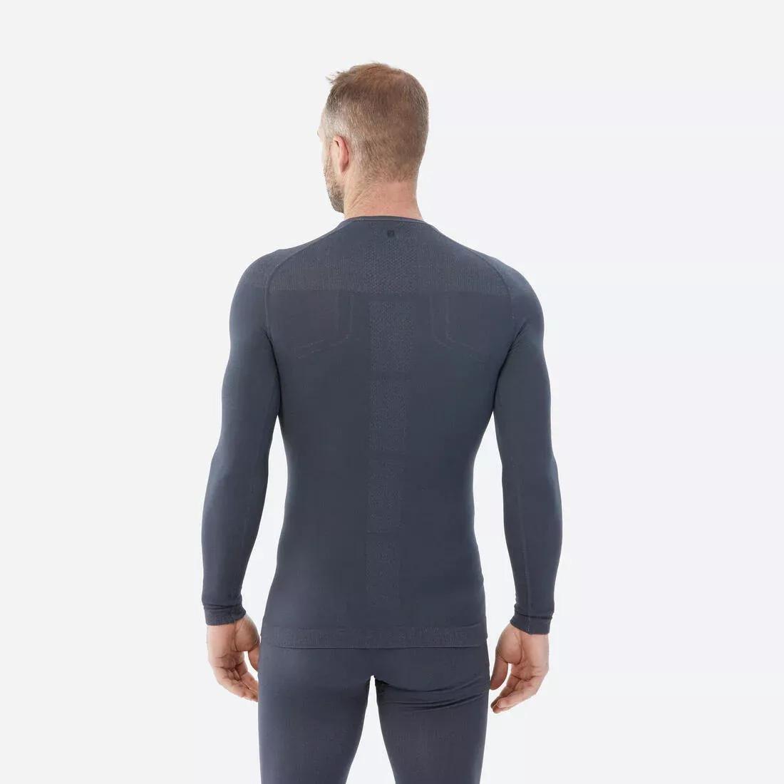 Men's Seamless Thermal Base Layer, Concrete Grey, , large image number 1