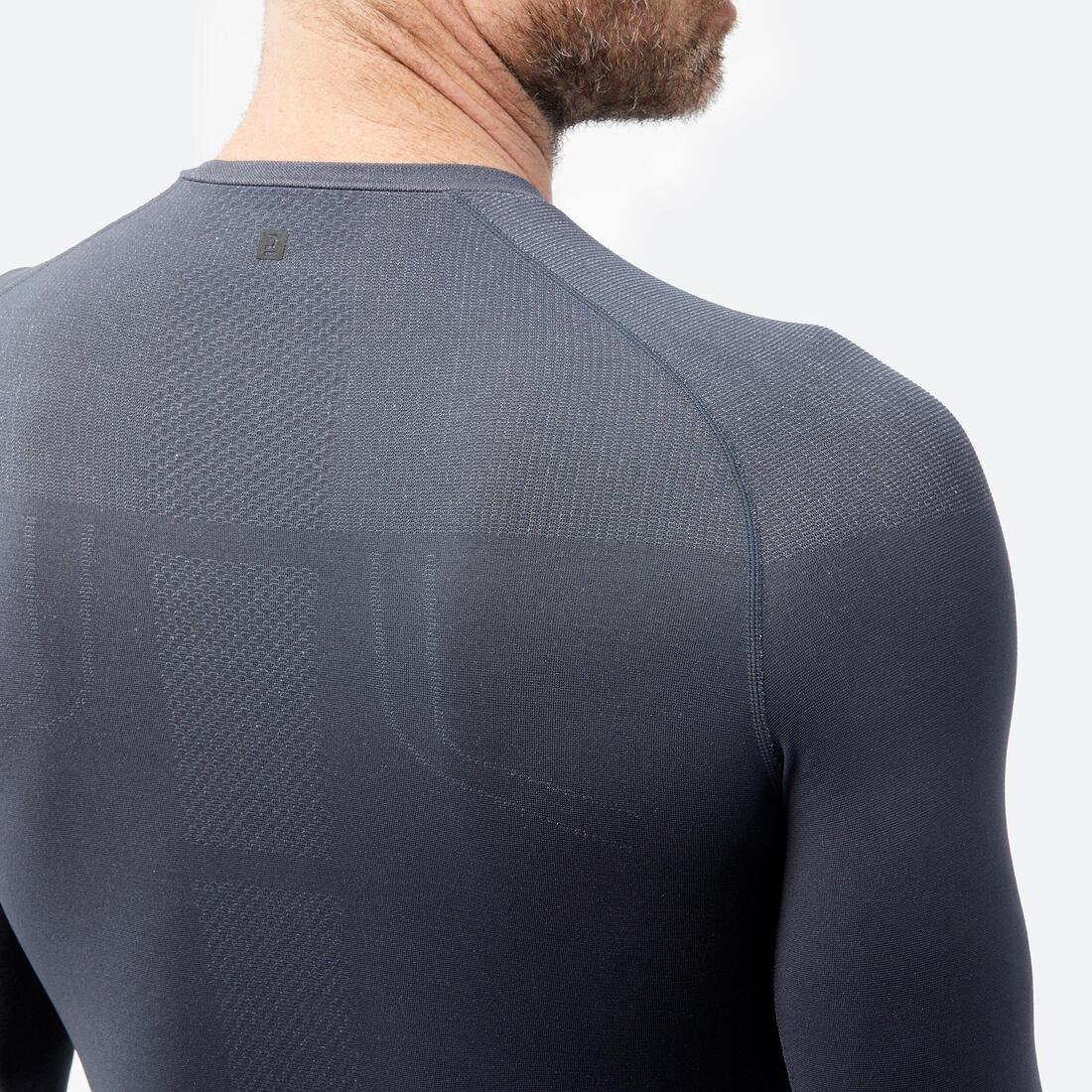 Men's Seamless Thermal Base Layer, Concrete Grey, , large image number 3