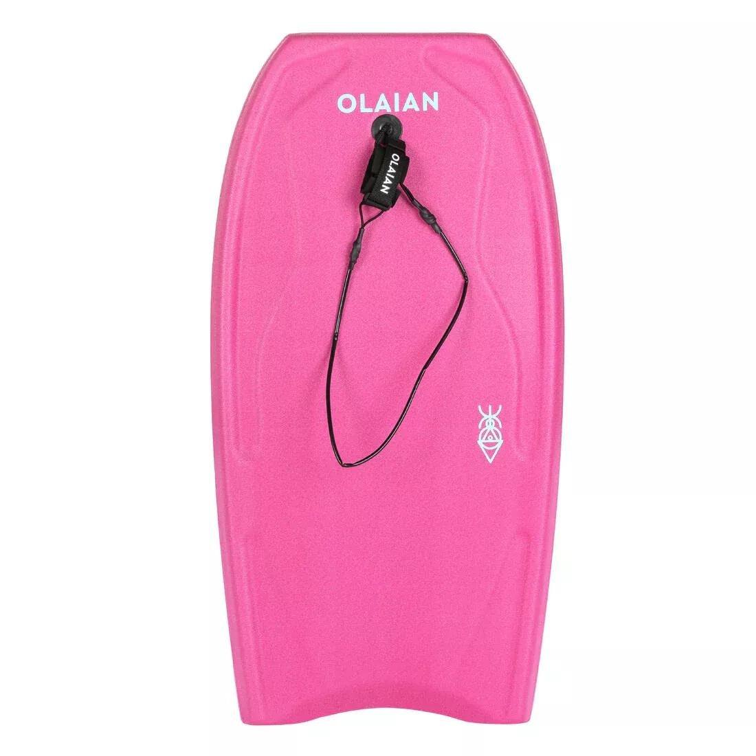 Bodyboard 100 With Wrist Leash, Pink, No Color, large image number 2