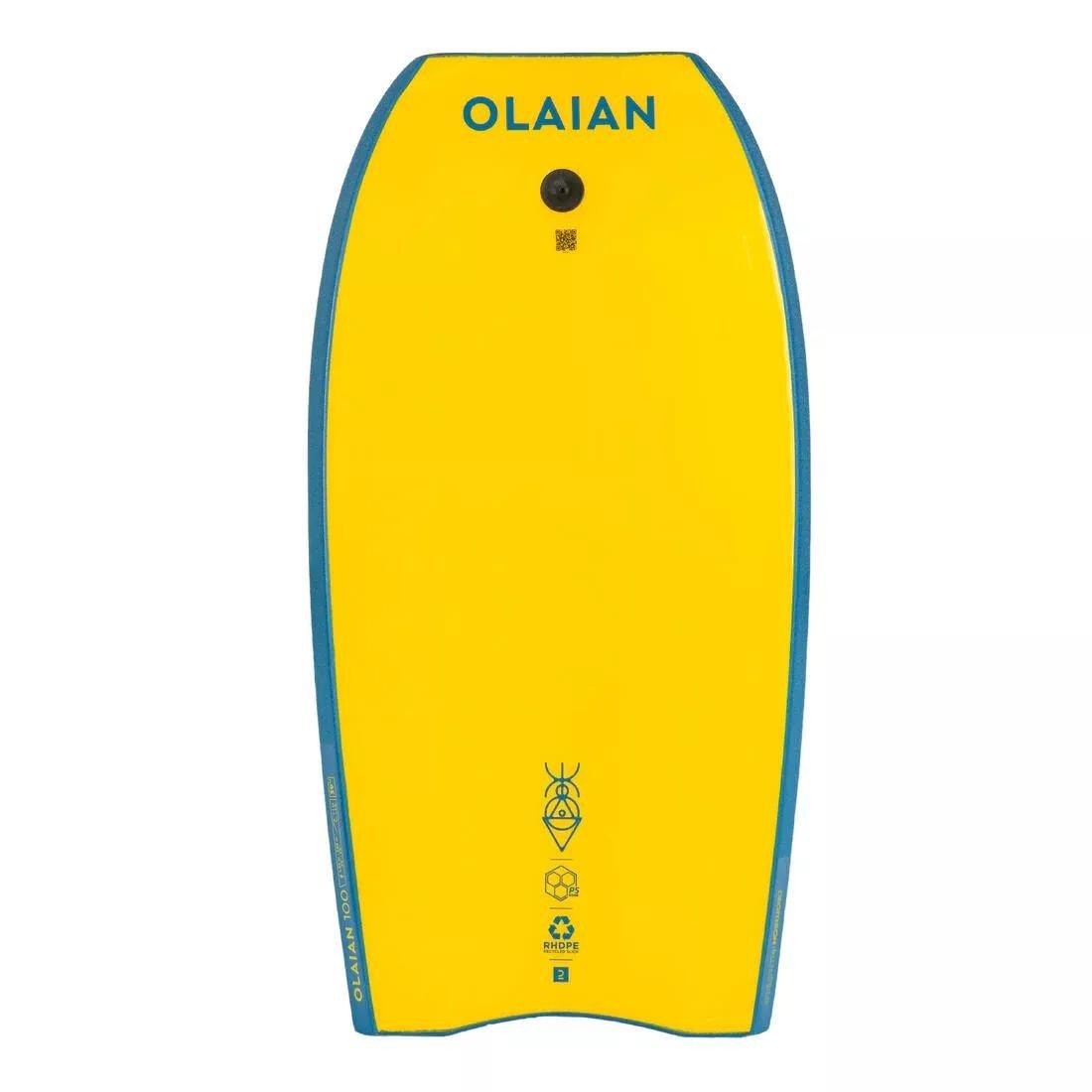 Bodyboard - 100 With Wrist Leash, Blue, , large image number 4