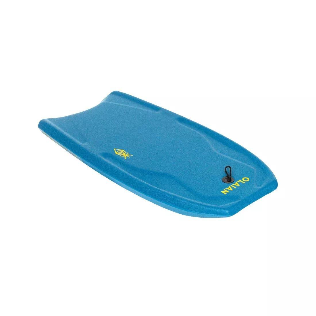Kids Unisex Bodyboard With Wrist Leash - 100, Prussian Blue, No Color, large image number 4