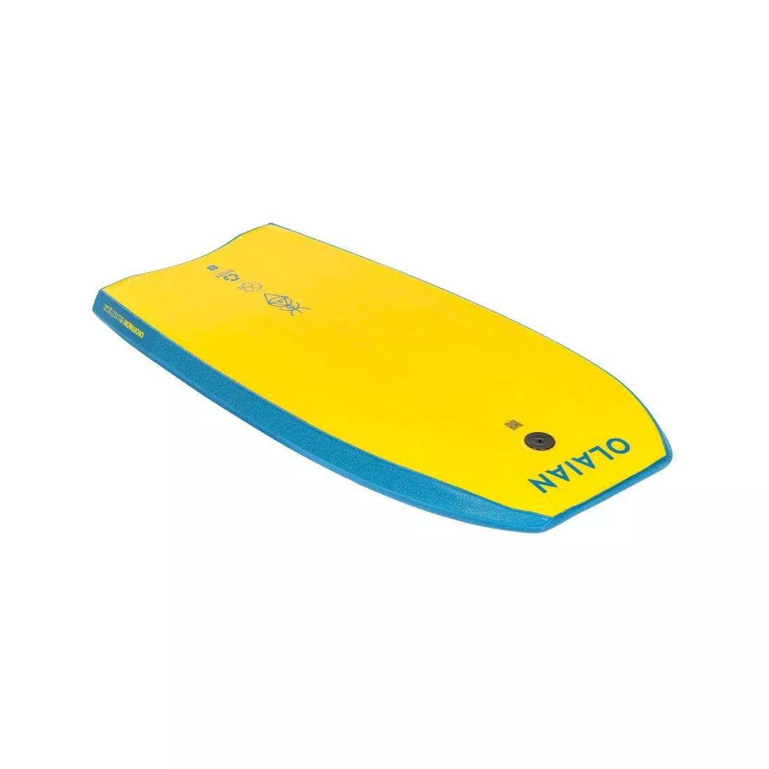 Kids Unisex Bodyboard With Wrist Leash - 100, Prussian Blue, No Color, large image number 5
