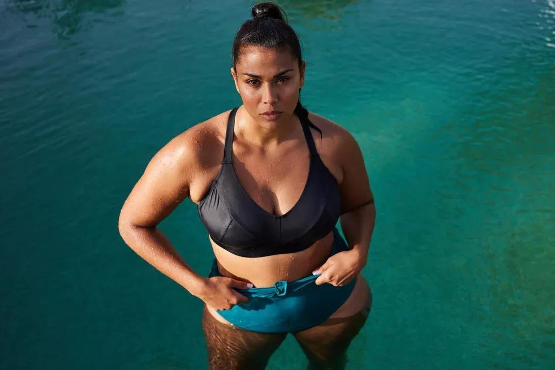 Women Aquafitness-Aquabiking Lio One-Piece Swimsuit, Green, No Color, large image number 11