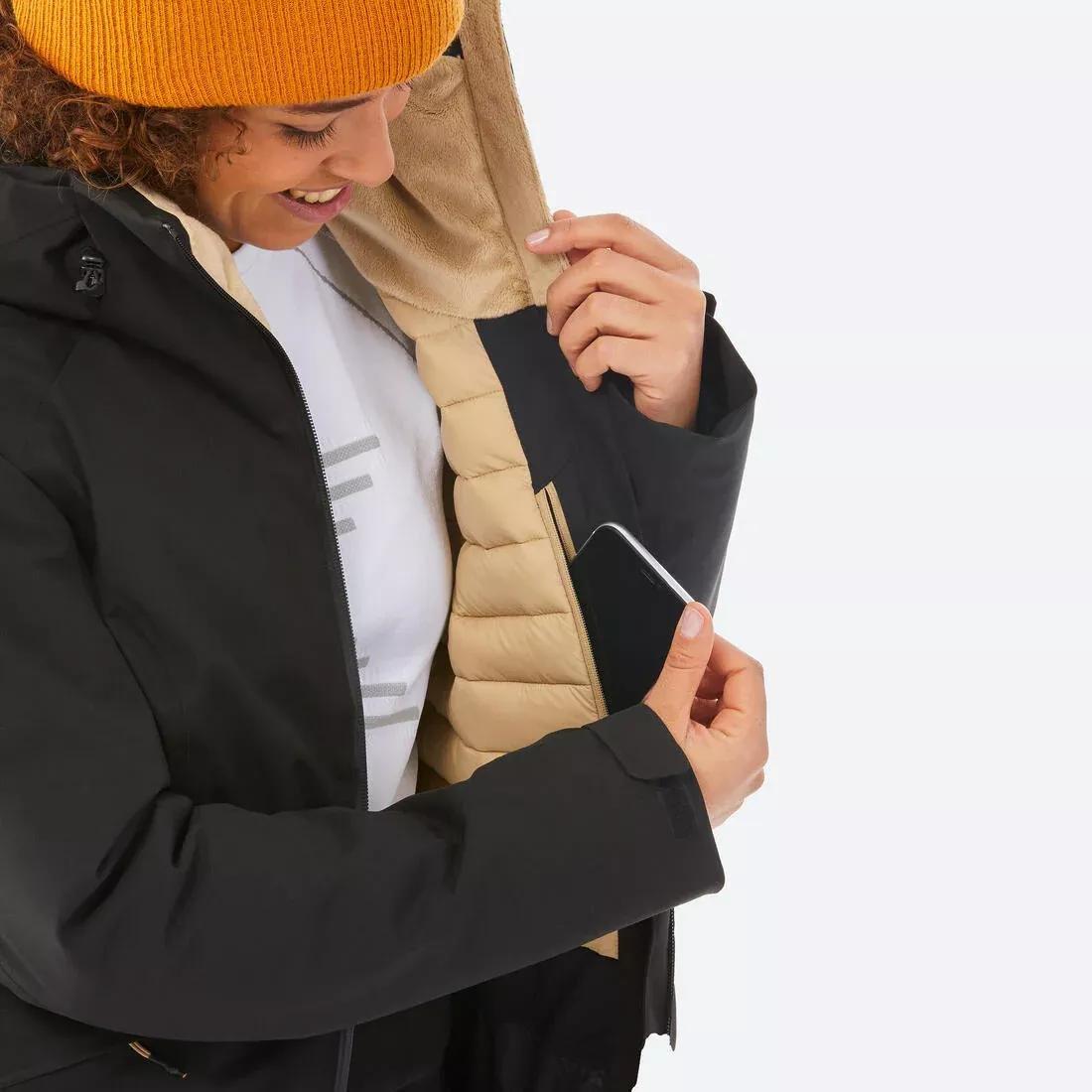 Women Ski Jacket 500, Black, No Color, large image number 2