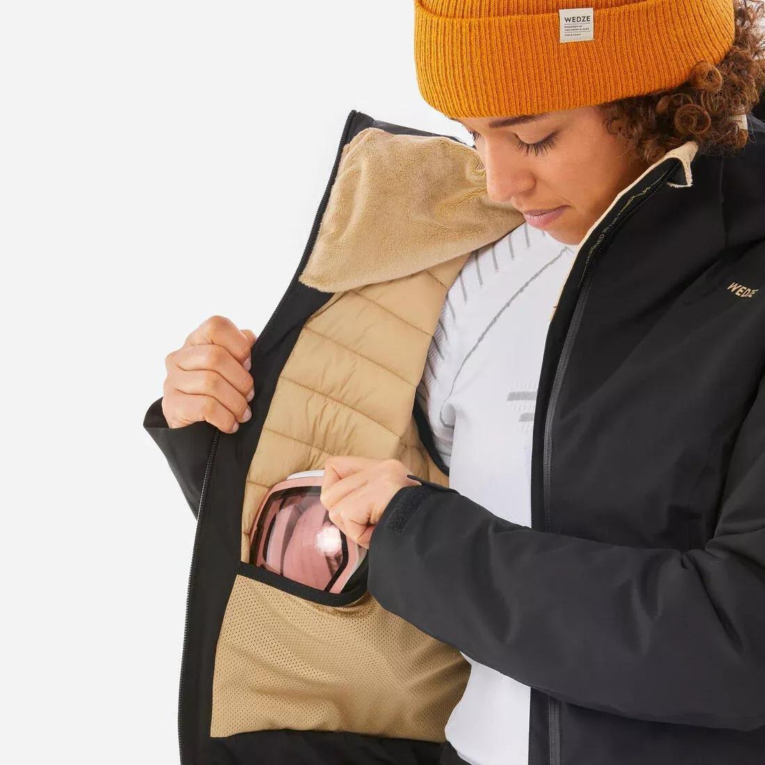 Women Ski Jacket 500, Black, No Color, large image number 3