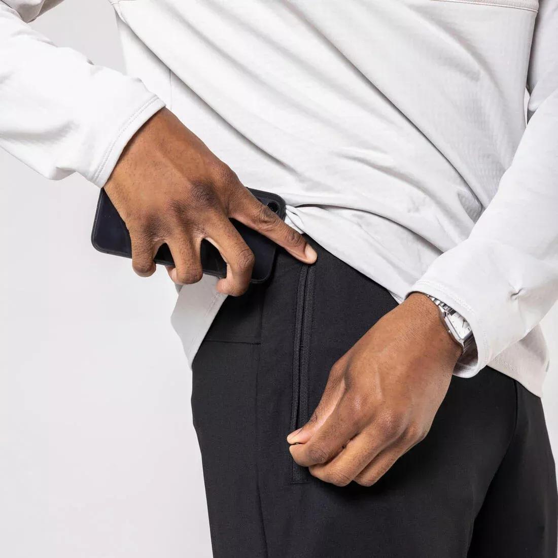 Men Joggers Pant Warm 100, Black, 5401_000, medium