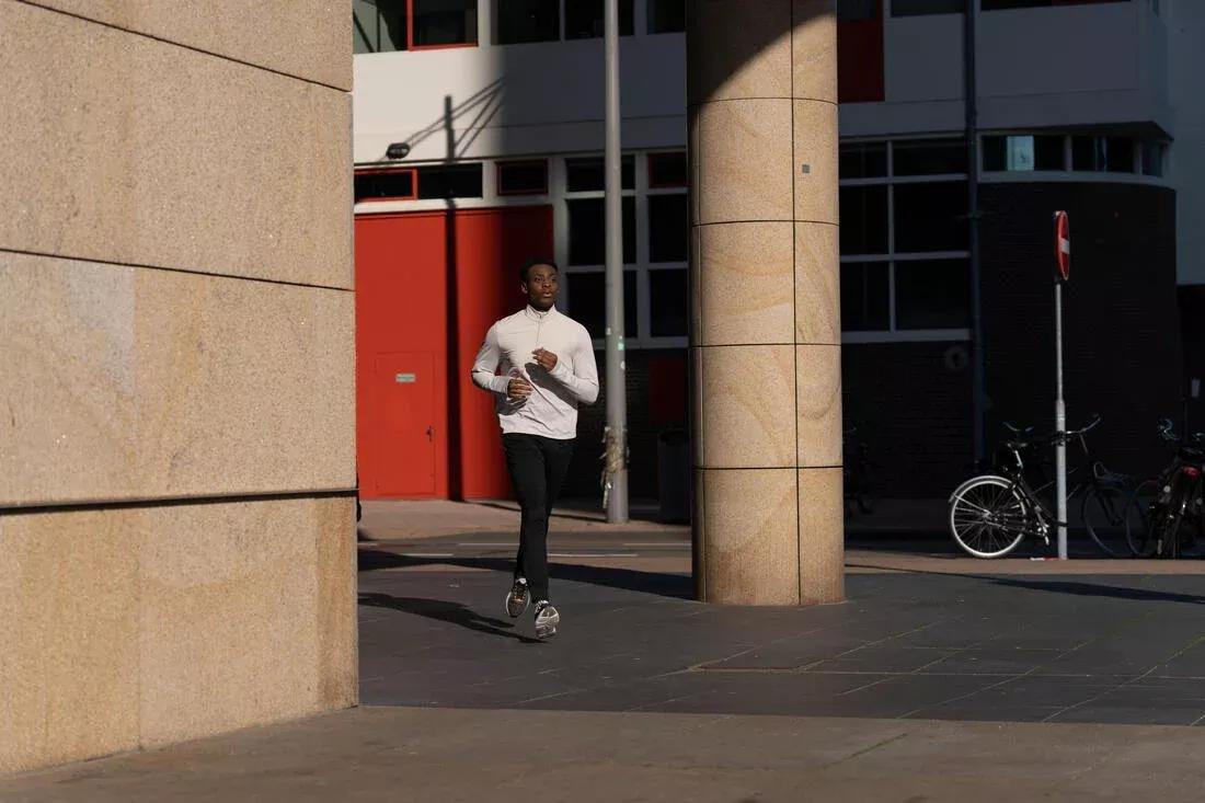 Men Joggers Pant Warm 100, Black, 5401_000, medium