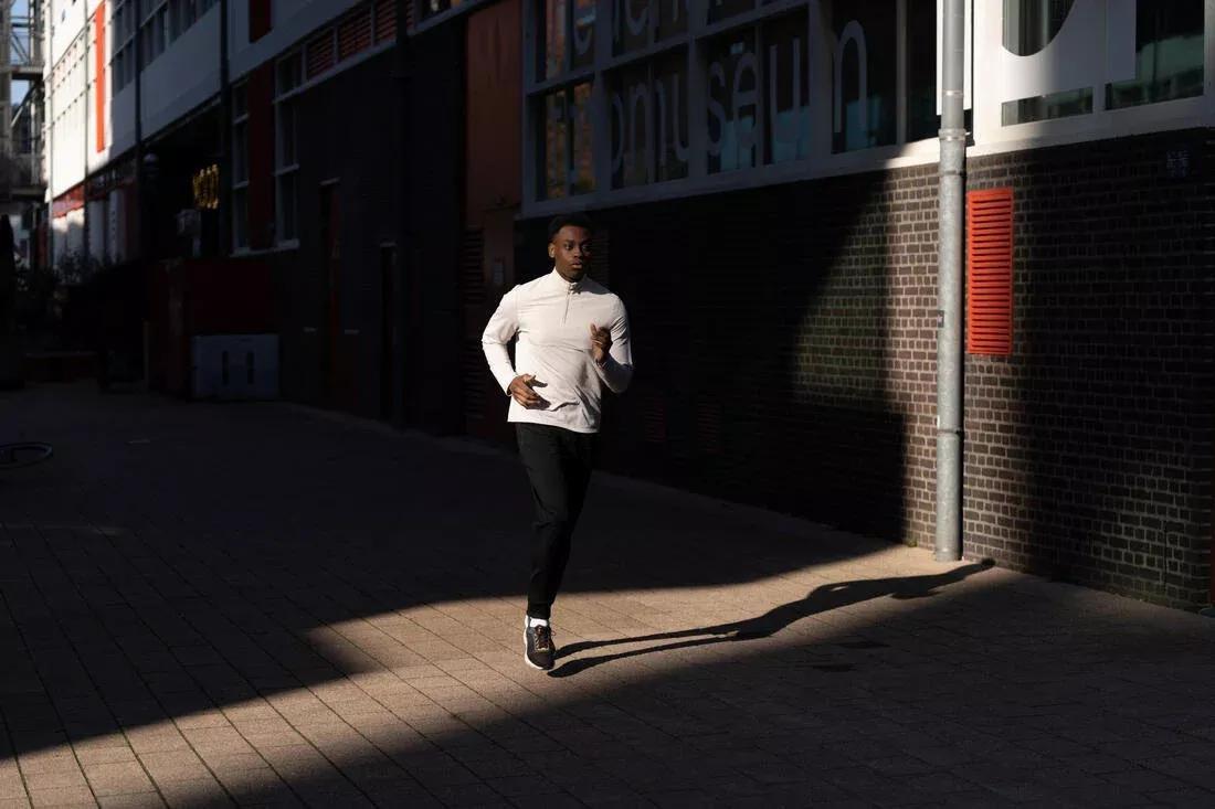 Men's Warm Running Trousers, Orange, 5401_000, large image number 8