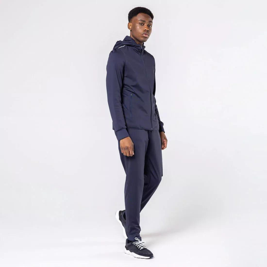 Men's Warm Running Trousers, Orange, 5401_000, large image number 11