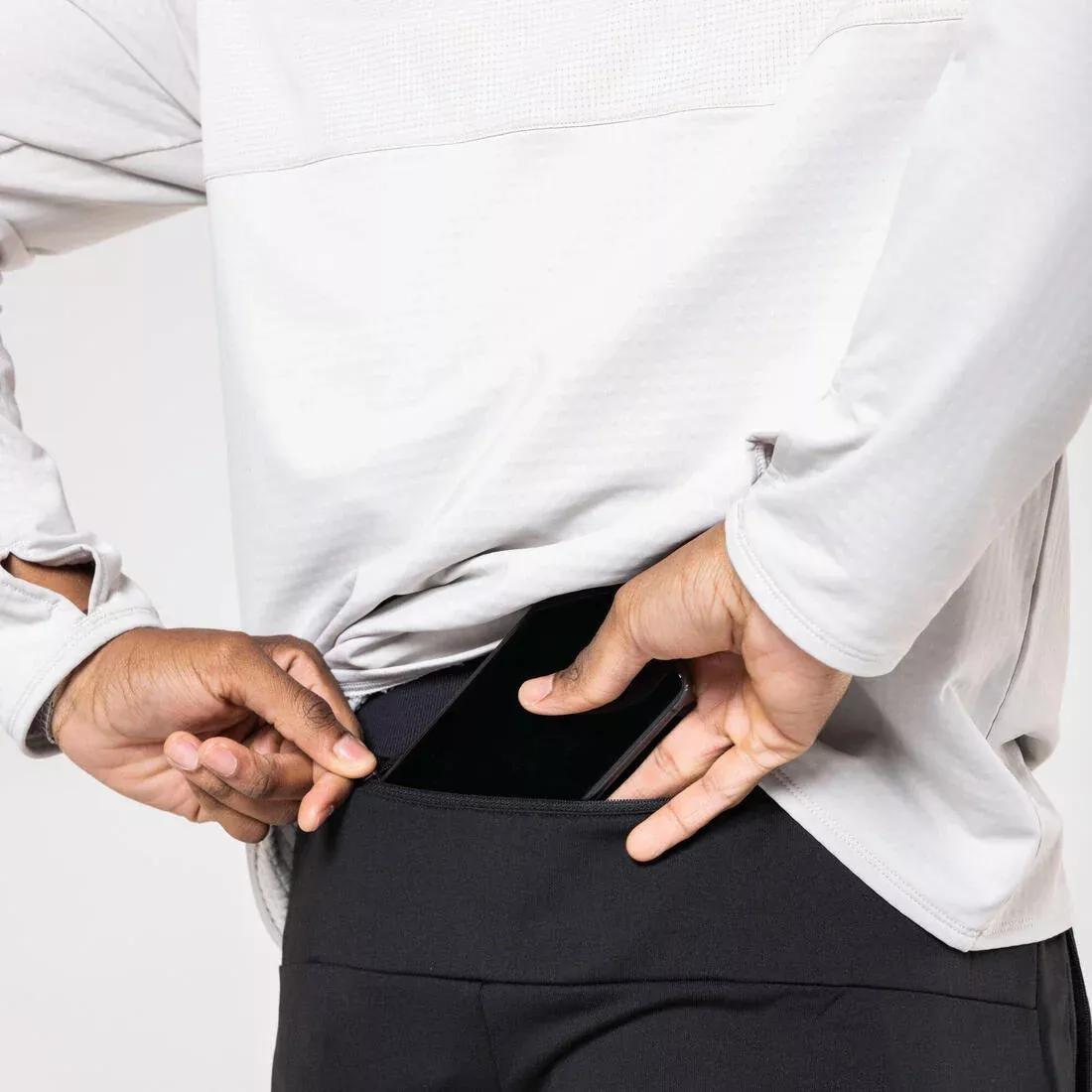 Men's Warm Running Trousers, Orange, 5401_000, large image number 13