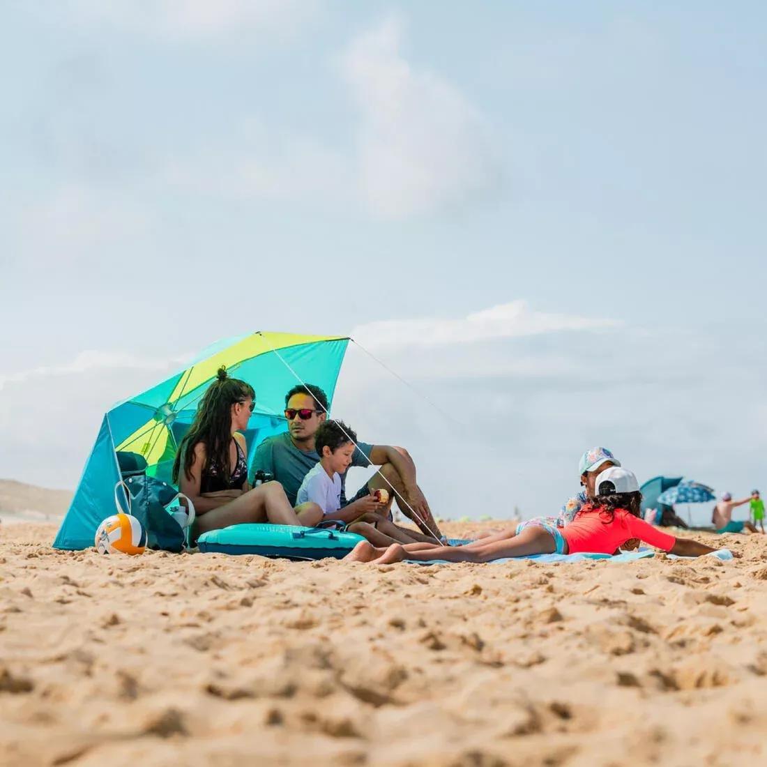 3-Person Sun Shelter Beach Parasol - Upf50+ Iwiko 180, Blue, No Color, large image number 7