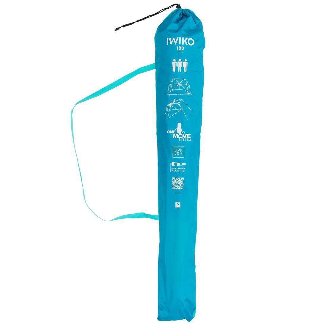 3-Person Sun Shelter Beach Parasol - Upf50+ Iwiko 180, Blue, No Color, large image number 7