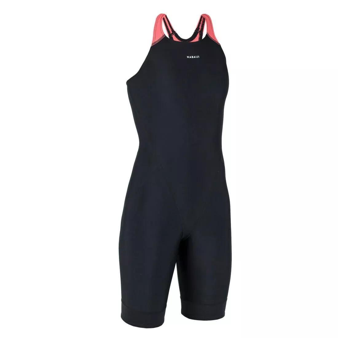 Kids Girls One-Piece Swimsuit - Shorty Kamyleon, Black, , large image number 0