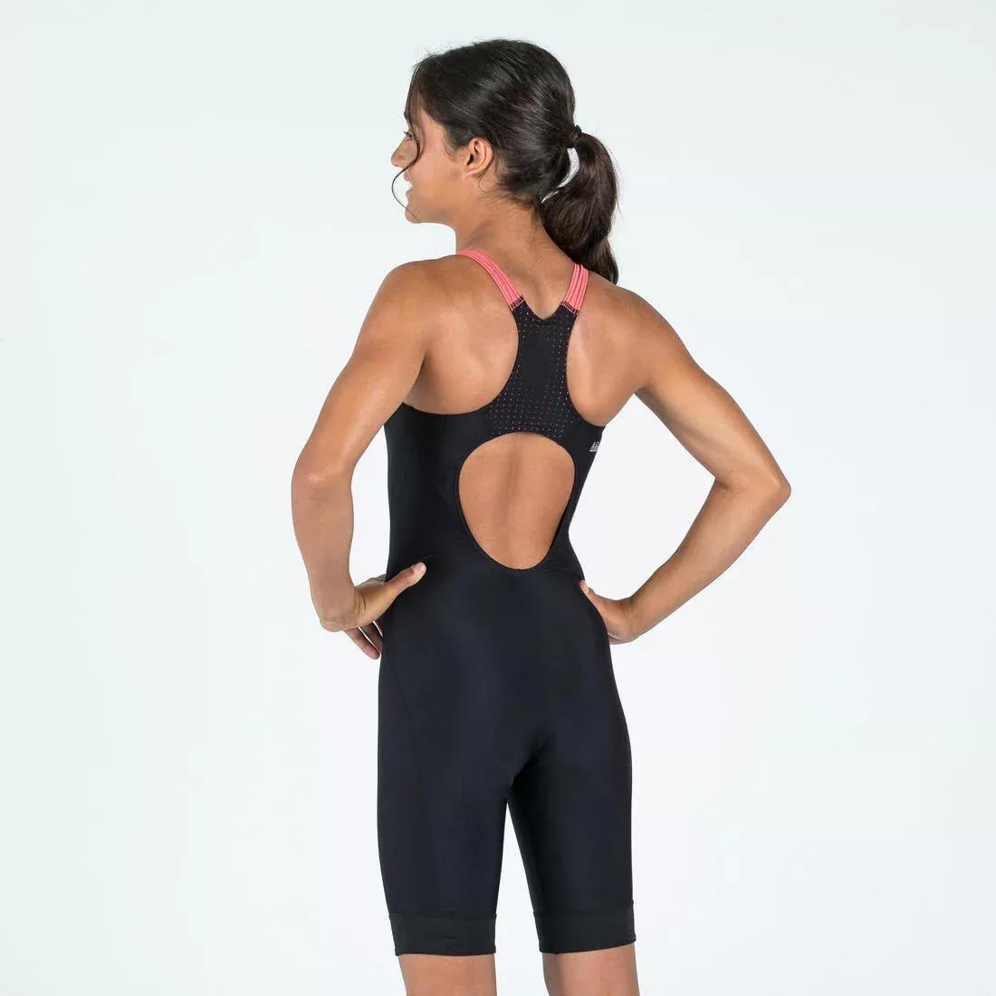 Kids Girls One-Piece Swimsuit - Shorty Kamyleon, Black, , large image number 2